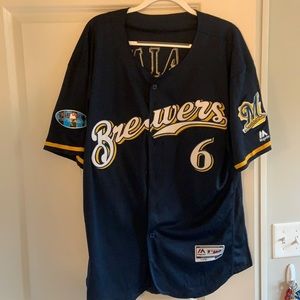 Lorenzo Cain Brewers Jersey XL